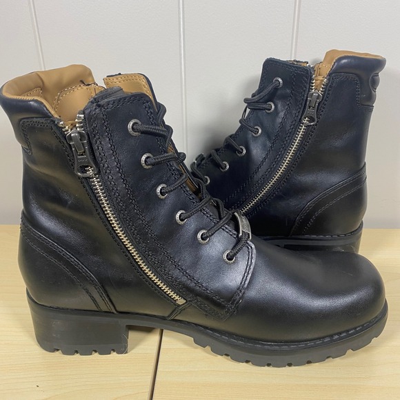 NEW Harley Davidson Black Leather Motorcycle Riding Boots Mens 10 /EU 43 - Picture 5 of 10